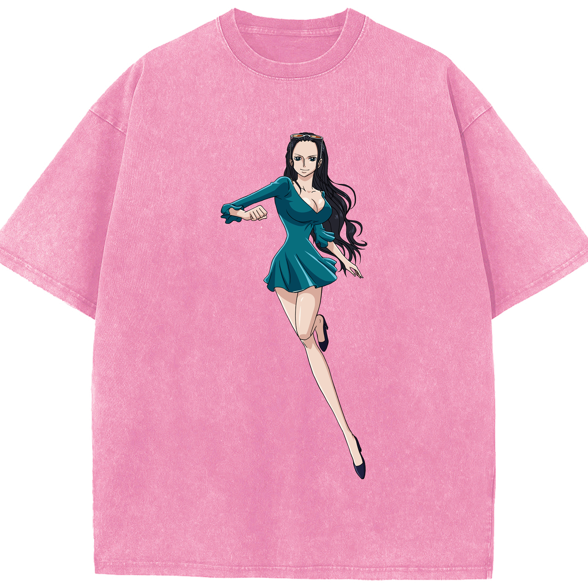 ワンピース ニコ・ロビン ONE PIECE Nico Robin 綿100% ヴィンテージ風 半袖Tシャツ（フロントプリント）